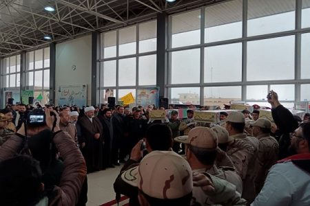 استقبال از پیکرهای مطهر ۹ شهید گمنام دوران دفاع مقدس در اردبیل