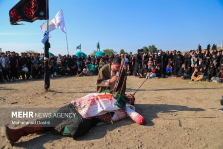 آئین سنتی شبیه‌خوانی در روستای «تپه‌باشی» شهرستان گرمی